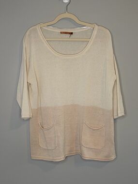 Belldini Cream and Blush Knit Top